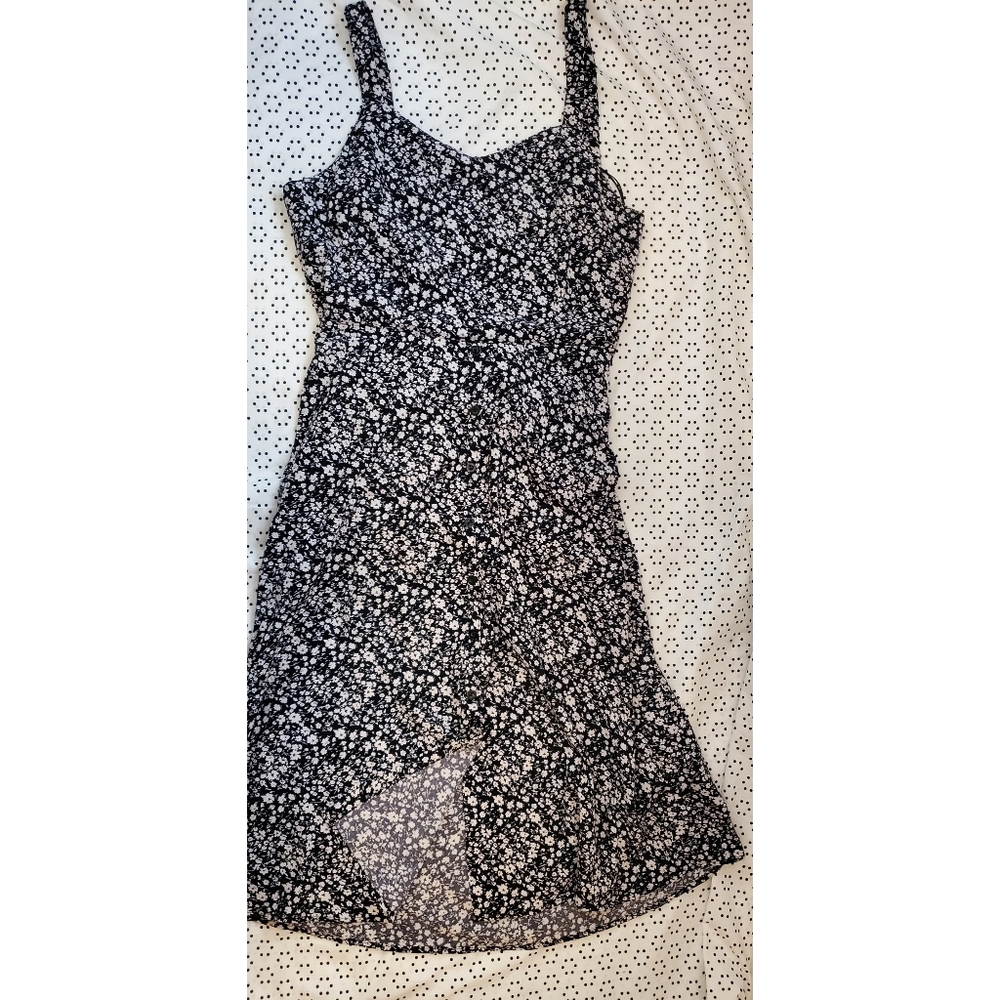 Black flowered dress